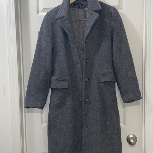 Jacqueline  De Young Gray Wool Coat (Medium) - Picture 3 of 3